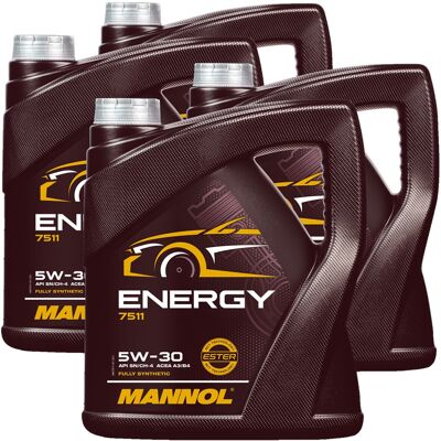 SCT - MANNOL 4x 4l Mannol Energy Motoröl 5w30 Passend Für Bmw Ll-98 Vw 502.00 Mb 229.5 Rn0710: Mannol Mn7511-4 SCT - MANNOL 4x 4l Mannol Energy Motoröl 5w30 Passend Für Bmw Ll-98 Vw 502.00 Mb 229.5 Rn0710: Mannol Mn7511-4