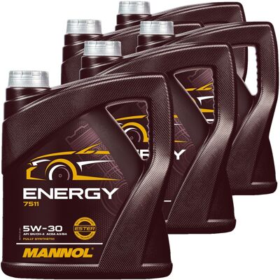 SCT - MANNOL 5x 4l Mannol Energy Motoröl 5w30 Passend Für Bmw Ll-98 Vw 502.00 Mb 229.5 Rn0710: Mannol Mn7511-4 SCT - MANNOL 5x 4l Mannol Energy Motoröl 5w30 Passend Für Bmw Ll-98 Vw 502.00 Mb 229.5 Rn0710: Mannol Mn7511-4