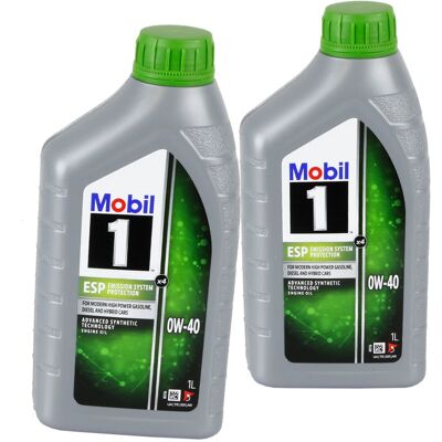 2x1l Mobil Esp 0w40 Motoröl Passend Für Porsche C40 A40 Mb 229.52/51 Acea C2 C3: Mobil 157813 2x1l Mobil Esp 0w40 Motoröl Passend Für Porsche C40 A40 Mb 229.52/51 Acea C2 C3: Mobil 157813