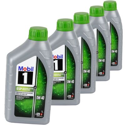 5x1l Mobil Esp 0w40 Motoröl Passend Für Porsche C40 A40 Mb 229.52/51 Acea C2 C3: Mobil 157813 5x1l Mobil Esp 0w40 Motoröl Passend Für Porsche C40 A40 Mb 229.52/51 Acea C2 C3: Mobil 157813