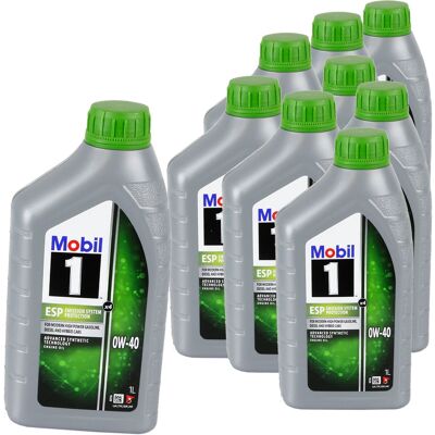 9x1l Mobil Esp 0w40 Motoröl Passend Für Porsche C40 A40 Mb 229.52/51 Acea C2 C31: Mobil 157813 9x1l Mobil Esp 0w40 Motoröl Passend Für Porsche C40 A40 Mb 229.52/51 Acea C2 C31: Mobil 157813