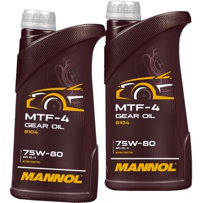 SCT - MANNOL 2x 1l Mannol 8104 75w80 Schaltgetriebeöl Getriebeöl Passend Für Gl4 Synthetisch: Getriebeöl Alfarome/fiat/lanci: 14621616 Bmw: 83220309031 Bmw: 832223 SCT - MANNOL 2x 1l Mannol 8104 75w80 Schaltgetriebeöl Getriebeöl Passend Für Gl4 Synthetisch: Getriebeöl Alfarome/fiat/lanci: 14621616 Bmw: 83220309031 Bmw: 832223