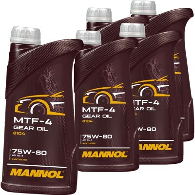 SCT - MANNOL 5x 1l Mannol 8104 75w80 Schaltgetriebeöl Getriebeöl Passend Für Gl4 Synthetisch: Getriebeöl Alfarome/fiat/lanci: 14621616 Bmw: 83220309031 Bmw: 832223 SCT - MANNOL 5x 1l Mannol 8104 75w80 Schaltgetriebeöl Getriebeöl Passend Für Gl4 Synthetisch: Getriebeöl Alfarome/fiat/lanci: 14621616 Bmw: 83220309031 Bmw: 832223