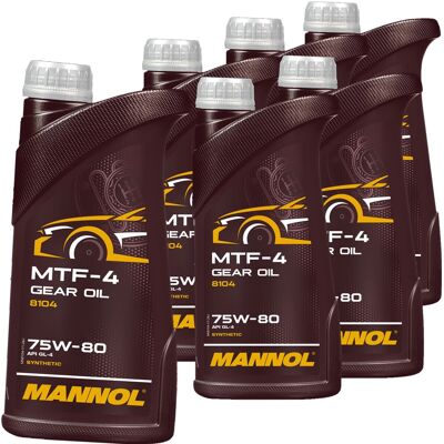 SCT - MANNOL 6x 1l Mannol 8104 75w80 Schaltgetriebeöl Getriebeöl Passend Für Gl4 Synthetisch: Getriebeöl Alfarome/fiat/lanci: 14621616 Bmw: 83220309031 Bmw: 832223 SCT - MANNOL 6x 1l Mannol 8104 75w80 Schaltgetriebeöl Getriebeöl Passend Für Gl4 Synthetisch: Getriebeöl Alfarome/fiat/lanci: 14621616 Bmw: 83220309031 Bmw: 832223