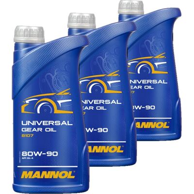 SCT - MANNOL 3x1l Mannol 8107 Getriebeöl Schaltgetriebeöl 80w90 Passend Für Api Gl4 Mil L2105: Mn8107-1 SCT - MANNOL 3x1l Mannol 8107 Getriebeöl Schaltgetriebeöl 80w90 Passend Für Api Gl4 Mil L2105: Mn8107-1