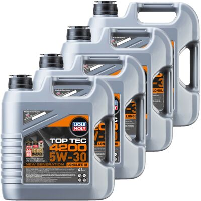 4x4l Liqui Moly Motoröl Top Tec 4200 5w-30 Passend Für Vw 504/507.00 Bmw Ll-04: 4x4l Liqui Moly Motoröl Top Tec 4200 5w-30 Passend Für Vw 504/507.00 Bmw Ll-04: