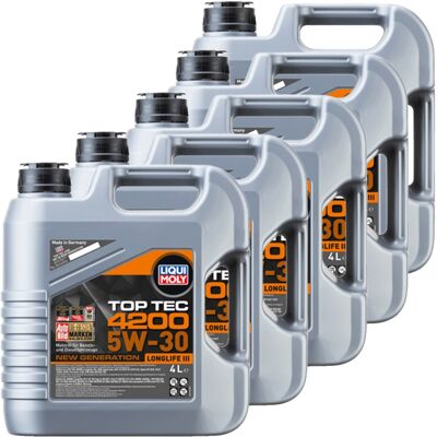 5x4l Liqui Moly Motoröl Top Tec 4200 5w-30 Passend Für Vw 504/507.00 Bmw Ll-04: 5x4l Liqui Moly Motoröl Top Tec 4200 5w-30 Passend Für Vw 504/507.00 Bmw Ll-04: