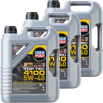 3x4l Liqui Moly Motoröl Top Tec 4100 5w-40 Passend Für Vw 505.00/01 Mb 229.31: 3x4l Liqui Moly Motoröl Top Tec 4100 5w-40 Passend Für Vw 505.00/01 Mb 229.31: