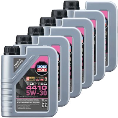 6x1l Liqui Moly Motoröl Top Tec 4410 5w-30 Passend Für Mb 226.52 Acea C3: 6x1l Liqui Moly Motoröl Top Tec 4410 5w-30 Passend Für Mb 226.52 Acea C3: