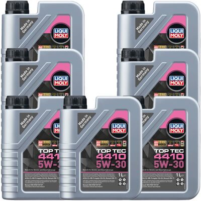 7x1l Liqui Moly Motoröl Top Tec 4410 5w-30 Passend Für Mb 226.52 Acea C3: 7x1l Liqui Moly Motoröl Top Tec 4410 5w-30 Passend Für Mb 226.52 Acea C3: