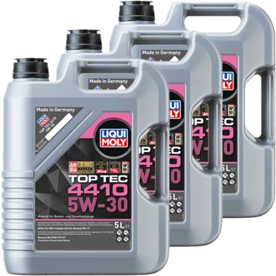 3x5l Liqui Moly Motoröl Top Tec 4410 5w-30 Passend Für Mb 226.52 Acea C3: 3x5l Liqui Moly Motoröl Top Tec 4410 5w-30 Passend Für Mb 226.52 Acea C3: