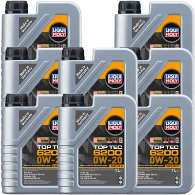 8x1l Liqui Moly Motoröl Top Tec 6200 0w-20 Passend Für Vw 508/509.00 Acea C5: 8x1l Liqui Moly Motoröl Top Tec 6200 0w-20 Passend Für Vw 508/509.00 Acea C5: