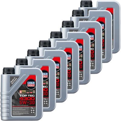 8x1l Liqui Moly Motoröltop Tec 4300 5w-30 Passend Für Mb 226/229.52 Acea C2: 8x1l Liqui Moly Motoröltop Tec 4300 5w-30 Passend Für Mb 226/229.52 Acea C2:
