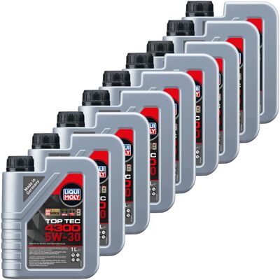 9x1l Liqui Moly Motoröl Top Tec 4300 5w-30 Passend Für Mb 226/229.52 Acea C2: 9x1l Liqui Moly Motoröl Top Tec 4300 5w-30 Passend Für Mb 226/229.52 Acea C2: