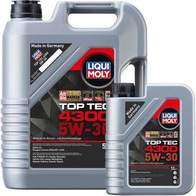 1x5l+1x1l Liqui Moly Motoröl Top Tec 4300 5w-30 Passend Für Mb 226/229.52: 1x5l+1x1l Liqui Moly Motoröl Top Tec 4300 5w-30 Passend Für Mb 226/229.52: