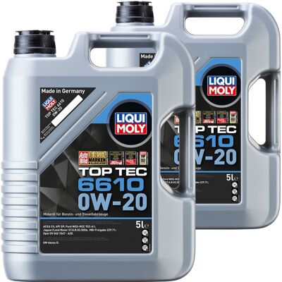 2x5l Liqui Moly Motoröl Top Tec 6610 0w-20 Passend Für Mb 229.71 Acea C5 Api Sp: Liqui Moly 21662 2x5l Liqui Moly Motoröl Top Tec 6610 0w-20 Passend Für Mb 229.71 Acea C5 Api Sp: Liqui Moly 21662