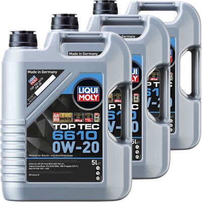 3x5l Liqui Moly Motoröl Top Tec 6610 0w-20 Passend Für Mb 229.71 Acea C5 Api Sp: 3x5l Liqui Moly Motoröl Top Tec 6610 0w-20 Passend Für Mb 229.71 Acea C5 Api Sp: