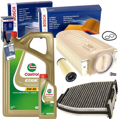 Bosch Filterset+castrol 5w30 Öl Passend Für Mercedes C E Klasse W/s 204 212 Glk: Verschlussschraube, Ölwanne 3rg: 83015 Aic: 51937 Aic: 56424 Bga: Pk5 Bosch Filterset+castrol 5w30 Öl Passend Für Mercedes C E Klasse W/s 204 212 Glk: Verschlussschraube, Ölwanne 3rg: 83015 Aic: 51937 Aic: 56424 Bga: Pk5