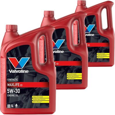 3x5l Valvoline Maxlife C3 5w30 Motoröl Passend Für Bmw Ll04 Mb 229.51/.31 Vw 502: Herstellernummer: 881676 3x5l Valvoline Maxlife C3 5w30 Motoröl Passend Für Bmw Ll04 Mb 229.51/.31 Vw 502: Herstellernummer: 881676