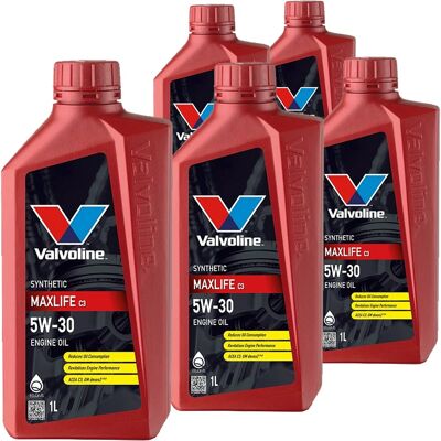 5x1l Valvoline Maxlife C3 5w30 Motoröl Passend Für Bmw Ll04 Mb 229.51/.31 Vw 502: Herstellernummer: 872369 5x1l Valvoline Maxlife C3 5w30 Motoröl Passend Für Bmw Ll04 Mb 229.51/.31 Vw 502: Herstellernummer: 872369