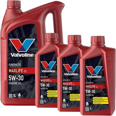 1x5l+3x1l Valvoline Maxlife C3 5w-30 Motoröl Passend Für Bmw Ll04 Mb 229.51/.31: Herstellernummer: 881676 + 872369 1x5l+3x1l Valvoline Maxlife C3 5w-30 Motoröl Passend Für Bmw Ll04 Mb 229.51/.31: Herstellernummer: 881676 + 872369