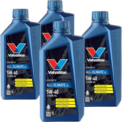 4x1l Valvoline All-climate C3 5w40 Motoröl Passend Für Bmw Ll04 Mb 229.31 Vw 502: Herstellernummer: 872278 4x1l Valvoline All-climate C3 5w40 Motoröl Passend Für Bmw Ll04 Mb 229.31 Vw 502: Herstellernummer: 872278