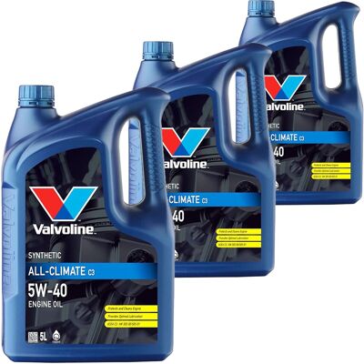 3x5l Valvoline All-climate C3 5w40 Motoröl Passend Für Bmw Ll04 Mb 229.31 Vw 502: Herstellernummer: 872277 3x5l Valvoline All-climate C3 5w40 Motoröl Passend Für Bmw Ll04 Mb 229.31 Vw 502: Herstellernummer: 872277