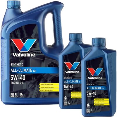 1x5l+2x1l Valvoline All-climate C3 5w40 Motoröl Passend Für Bmw Ll-04 Mb 229.31: Herstellernummer: 872277 + 872278 1x5l+2x1l Valvoline All-climate C3 5w40 Motoröl Passend Für Bmw Ll-04 Mb 229.31: Herstellernummer: 872277 + 872278