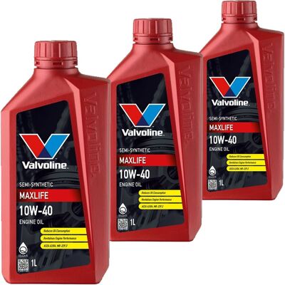 3x1l Valvoline Maxlife 10w-40 Motoröl Passend Für Mb 229.3 Vw 502/505.00 Rn 0710: Herstellernummer: 872295 3x1l Valvoline Maxlife 10w-40 Motoröl Passend Für Mb 229.3 Vw 502/505.00 Rn 0710: Herstellernummer: 872295