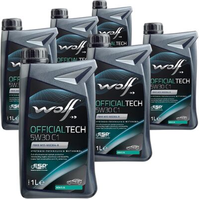 6x1l Wolf Officialtech 5w30 C1 Motoröl Passend Für Stjlr.03.5005 Wss-m2c934-b: Herstellernummer: 8307713 6x1l Wolf Officialtech 5w30 C1 Motoröl Passend Für Stjlr.03.5005 Wss-m2c934-b: Herstellernummer: 8307713