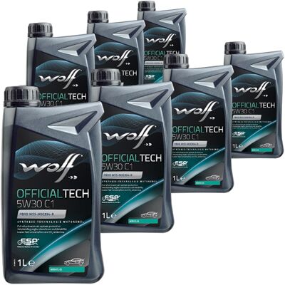 7x1l Wolf Officialtech 5w30 C1 Motoröl Passend Für Stjlr.03.5005 Wss-m2c934-b: Herstellernummer: 8307713 7x1l Wolf Officialtech 5w30 C1 Motoröl Passend Für Stjlr.03.5005 Wss-m2c934-b: Herstellernummer: 8307713