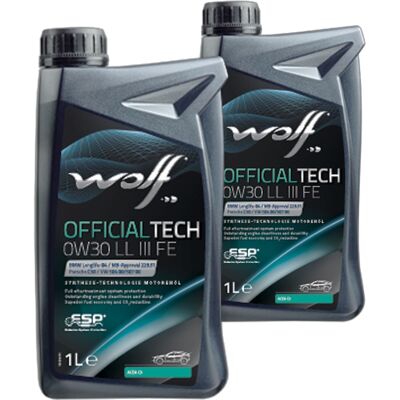2x1l Wolf Officialtech 0w30 Ll 3 Fe Motoröl Passend Für Bmw Ll-04 Mb 229.51 C30: Herstellernummer: 1044342 2x1l Wolf Officialtech 0w30 Ll 3 Fe Motoröl Passend Für Bmw Ll-04 Mb 229.51 C30: Herstellernummer: 1044342