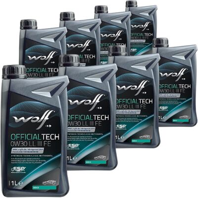 8x1l Wolf Officialtech 0w30 Ll 3 Fe Motoröl Passend Für Bmw Ll-04 Mb 229.51 C30: Herstellernummer: 1044342 8x1l Wolf Officialtech 0w30 Ll 3 Fe Motoröl Passend Für Bmw Ll-04 Mb 229.51 C30: Herstellernummer: 1044342