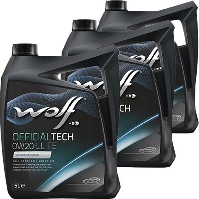 3x5l Wolf 0w20 Motoröl Hc Synthese Passend Für Vw 508/509.00 Porsche C20 Acea C6: Wolf 8331336 3x5l Wolf 0w20 Motoröl Hc Synthese Passend Für Vw 508/509.00 Porsche C20 Acea C6: Wolf 8331336