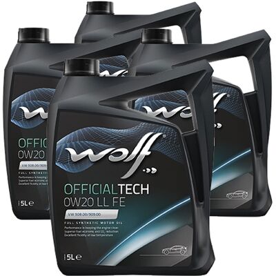 4x5l Wolf 0w20 Motoröl Hc Synthese Passend Für Vw 508/509.00 Porsche C20 Acea C6: Wolf 8331336 4x5l Wolf 0w20 Motoröl Hc Synthese Passend Für Vw 508/509.00 Porsche C20 Acea C6: Wolf 8331336