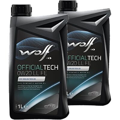 2x1l Wolf 0w20 Motoröl Hc Synthese Passend Für Vw 508/509.00 Porsche C20 Acea C6: Wolf 8331138 2x1l Wolf 0w20 Motoröl Hc Synthese Passend Für Vw 508/509.00 Porsche C20 Acea C6: Wolf 8331138