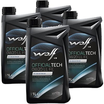 4x1l Wolf 0w20 Motoröl Hc Synthese Passend Für Vw 508/509.00 Porsche C20 Acea C6: Wolf 8331138 4x1l Wolf 0w20 Motoröl Hc Synthese Passend Für Vw 508/509.00 Porsche C20 Acea C6: Wolf 8331138