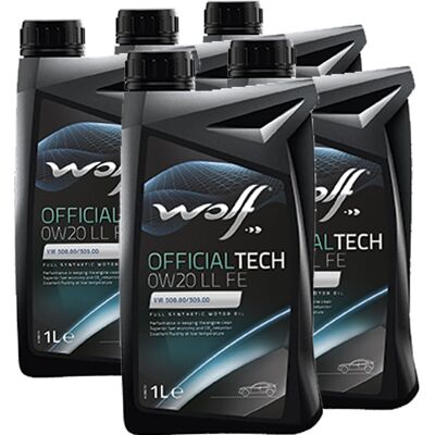 5x1l Wolf 0w20 Motoröl Hc Synthese Passend Für Vw 508/509.00 Porsche C20 Acea C6: Wolf 8331138 5x1l Wolf 0w20 Motoröl Hc Synthese Passend Für Vw 508/509.00 Porsche C20 Acea C6: Wolf 8331138