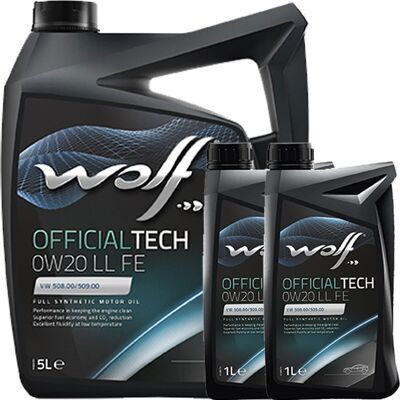 1x5+2x1l Wolf 0w20 Motoröl Hc Synthese Passend Für Vw 508/509.00 C20 Acea C6: Wolf 8331336 1x5+2x1l Wolf 0w20 Motoröl Hc Synthese Passend Für Vw 508/509.00 C20 Acea C6: Wolf 8331336