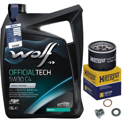 Hengst Ölfilter+5l Wolf 5w30 C4 Motoröl Passend Für Dacia Duster Renault Clio 3: Verschlussschraube, Ölwanne 3rg: 83018 3rg: 83018ld Aic: 52677 Autome Hengst Ölfilter+5l Wolf 5w30 C4 Motoröl Passend Für Dacia Duster Renault Clio 3: Verschlussschraube, Ölwanne 3rg: 83018 3rg: 83018ld Aic: 52677 Autome
