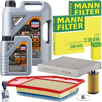 MANN-FILTER Mann Inspektionspaket+6l Liqui Moly 5w30 Öl Passend Für Opel Insignia B 1.6: Ölfilter 1a First Automotive: E50348 Amc Filter: Do708 Blue Print: Adg021 MANN-FILTER Mann Inspektionspaket+6l Liqui Moly 5w30 Öl Passend Für Opel Insignia B 1.6: Ölfilter 1a First Automotive: E50348 Amc Filter: Do708 Blue Print: Adg021