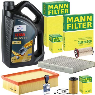 MANN-FILTER Mann Filterset+5l Fuchs 5w30 Passend Für A3 8v Golf 7 Passat B8 Touran 5t/ Tdi: Kraftstofffilter 1a First Automotive: D21463 Aic: 57381 Amc Filter: Ff MANN-FILTER Mann Filterset+5l Fuchs 5w30 Passend Für A3 8v Golf 7 Passat B8 Touran 5t/ Tdi: Kraftstofffilter 1a First Automotive: D21463 Aic: 57381 Amc Filter: Ff