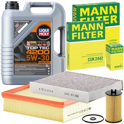 MANN-FILTER Mann Inspektionspaket+liqui Moly 5w30 Passend Für Opel Mokka 1.6cdti 110+136 Ps: Ölfilter 1a First Automotive: E50281 Amc Filter: Do708 Automega: 1800 MANN-FILTER Mann Inspektionspaket+liqui Moly 5w30 Passend Für Opel Mokka 1.6cdti 110+136 Ps: Ölfilter 1a First Automotive: E50281 Amc Filter: Do708 Automega: 1800