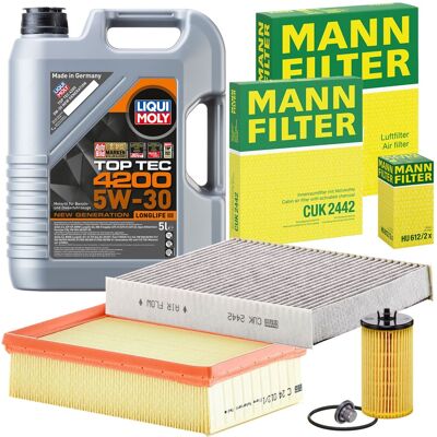 MANN-FILTER Mann Inspektionspaket+liqui 5w30 Öl Passend Für Opel Mokka Chevrolet Trax: Motoröl Fuchs: 602007315 General Motors: 93165557 General Motors: 95599405 MANN-FILTER Mann Inspektionspaket+liqui 5w30 Öl Passend Für Opel Mokka Chevrolet Trax: Motoröl Fuchs: 602007315 General Motors: 93165557 General Motors: 95599405
