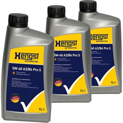 HENGST FILTER 3 X 1l Hengst 5w40 A3/b4 Motoröl Passend Für Mb 229.5 Vw 502.00 Rn 0710 Api Sn: Artikelnummer: 710800000 Ean Nummer: 4030776055399 HENGST FILTER 3 X 1l Hengst 5w40 A3/b4 Motoröl Passend Für Mb 229.5 Vw 502.00 Rn 0710 Api Sn: Artikelnummer: 710800000 Ean Nummer: 4030776055399
