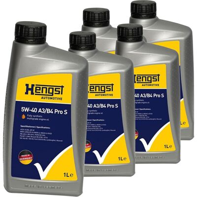 HENGST FILTER 5 X 1l Hengst 5w40 A3/b4 Motoröl Passend Für Mb 229.5 Vw 502.00 Rn 0710 Api Sn: Artikelnummer: 710800000 Ean Nummer: 4030776055399 HENGST FILTER 5 X 1l Hengst 5w40 A3/b4 Motoröl Passend Für Mb 229.5 Vw 502.00 Rn 0710 Api Sn: Artikelnummer: 710800000 Ean Nummer: 4030776055399