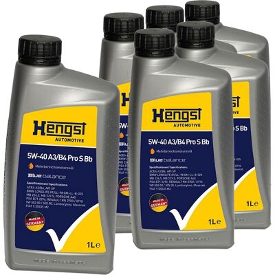 HENGST FILTER 6x1l Hengst 5w40 A3/b4 Pro S Bb Motoröl Passend Für 229.5/rn0710/api Sn/vw502.00: Artikelnummer: 2114800000 Ean Nummer: 4030776093599 HENGST FILTER 6x1l Hengst 5w40 A3/b4 Pro S Bb Motoröl Passend Für 229.5/rn0710/api Sn/vw502.00: Artikelnummer: 2114800000 Ean Nummer: 4030776093599