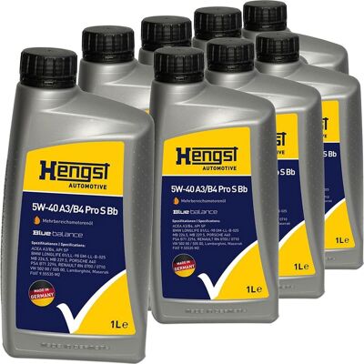 HENGST FILTER 8x1l Hengst 5w40 A3/b4 Pro S Bb Motoröl Passend Für 229.5/rn0710/api Sn/vw502.00: Artikelnummer: 2114800000 Ean Nummer: 4030776093599 HENGST FILTER 8x1l Hengst 5w40 A3/b4 Pro S Bb Motoröl Passend Für 229.5/rn0710/api Sn/vw502.00: Artikelnummer: 2114800000 Ean Nummer: 4030776093599