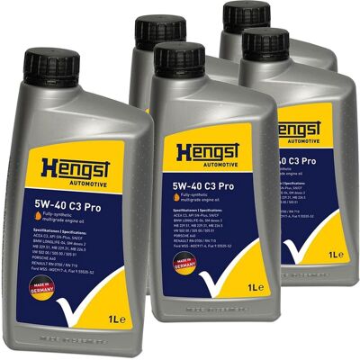 HENGST FILTER 5x 1l Hengst 5w40 C3 Pro Motoröl Passend Für Mb 229.51 Vw 502.00 Rn 0710 Api Sn: Artikelnummer: 716800000 Ean Nummer: 4030776055450 HENGST FILTER 5x 1l Hengst 5w40 C3 Pro Motoröl Passend Für Mb 229.51 Vw 502.00 Rn 0710 Api Sn: Artikelnummer: 716800000 Ean Nummer: 4030776055450