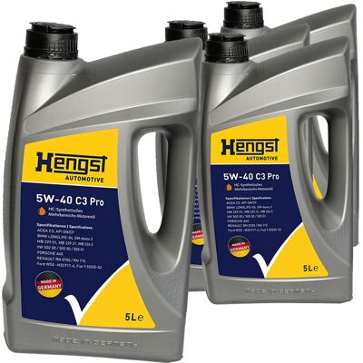 HENGST FILTER 4x5l Hengst 5w40 C3 Pro Motoröl Passend Für Vw 502.00 Mb 229.51 Rn 0710 Api Sn: Artikelnummer: 717800000 Ean: 4030776055467 HENGST FILTER 4x5l Hengst 5w40 C3 Pro Motoröl Passend Für Vw 502.00 Mb 229.51 Rn 0710 Api Sn: Artikelnummer: 717800000 Ean: 4030776055467